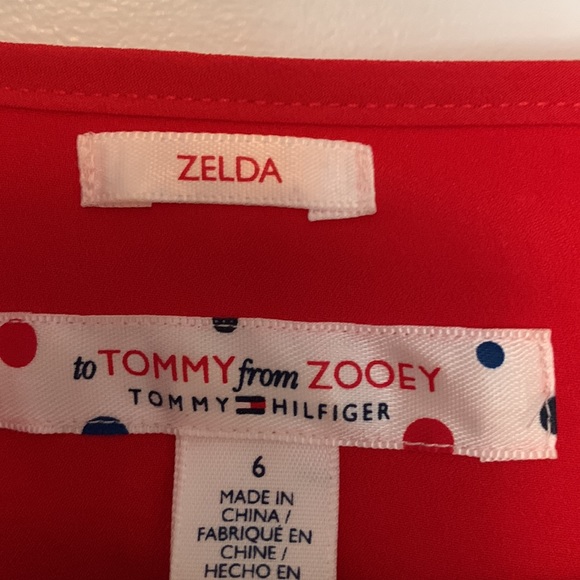 Tommy Hilfiger Zooey Deschanels Zelda red dress size 6 - Picture 2 of 7